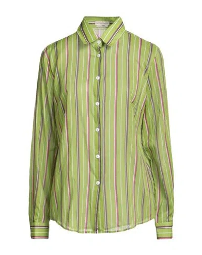 Camicettasnob Woman Shirt Green Size 12 Cotton
