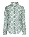 Camicettasnob Woman Shirt Green Size 14 Cotton
