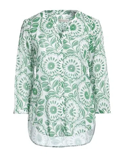 Camicettasnob Woman Shirt Green Size 12 Cotton