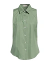 Camicettasnob Woman Shirt Green Size 8 Cotton, Elastane