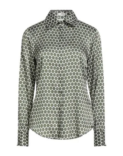Camicettasnob Woman Shirt Green Size 8 Viscose, Silk, Elastane