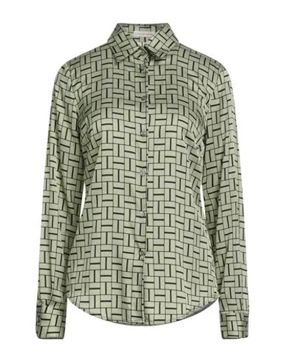 Camicettasnob Woman Shirt Green Size 8 Viscose, Silk, Elastane