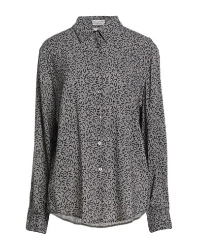 Camicettasnob Woman Shirt Grey Size 12 Viscose, Metal In Black