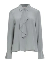 Camicettasnob Woman Shirt Grey Size 14 Silk In Gray