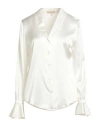 Camicettasnob Woman Shirt Ivory Size 6 Silk, Elastane In White