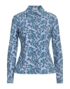 Camicettasnob Woman Shirt Light Blue Size 6 Polyamide, Elastane