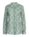 Camicettasnob Woman Shirt Light Green Size 10 Cotton In Green