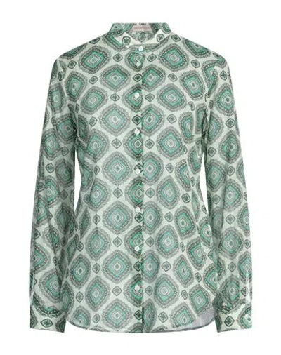 Camicettasnob Woman Shirt Light Green Size 10 Cotton