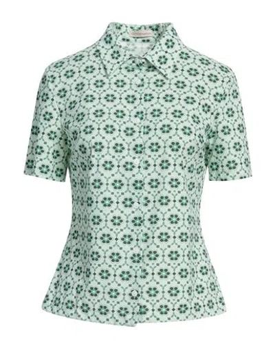 Camicettasnob Woman Shirt Light Green Size 8 Polyamide, Elastane