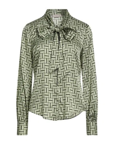 Camicettasnob Woman Shirt Light Green Size 6 Viscose, Silk, Elastane