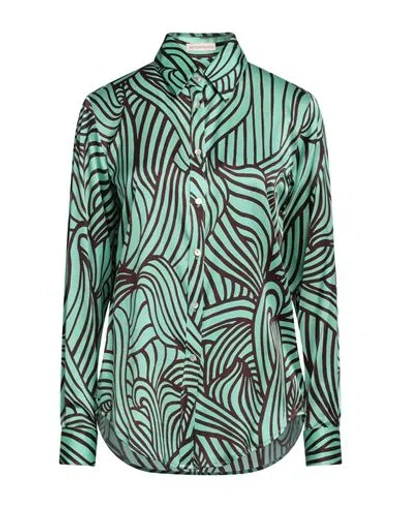 Camicettasnob Woman Shirt Light Green Size 6 Viscose, Silk, Elastane