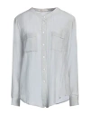 Camicettasnob Woman Shirt Light Grey Size 10 Cotton, Silk
