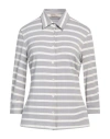 Camicettasnob Woman Shirt Light Grey Size 12 Viscose, Elastane In Grey
