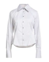 Camicettasnob Woman Shirt Light Grey Size 6 Cotton, Elastane In Gray