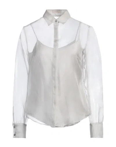 Camicettasnob Woman Shirt Light Grey Size 8 Silk