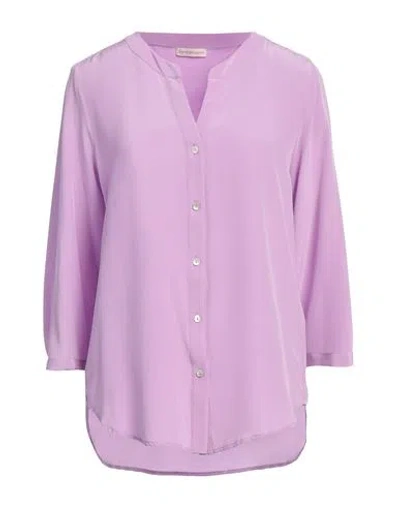 Camicettasnob Woman Shirt Light Purple Size 8 Silk In Purple