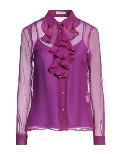 Camicettasnob Woman Shirt Mauve Size 10 Silk In Purple