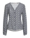 Camicettasnob Woman Shirt Midnight Blue Size 6 Viscose In Gray