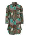 Camicettasnob Woman Shirt Military Green Size 10 Cotton