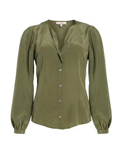 Camicettasnob Woman Shirt Military Green Size 6 Silk