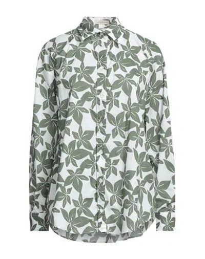 Camicettasnob Woman Shirt Military Green Size 4 Cotton