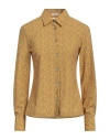 Camicettasnob Woman Shirt Mustard Size 8 Polyamide, Elastane In Yellow