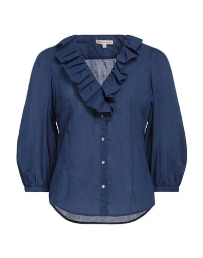 Camicettasnob Woman Shirt Navy Size 10 Cotton