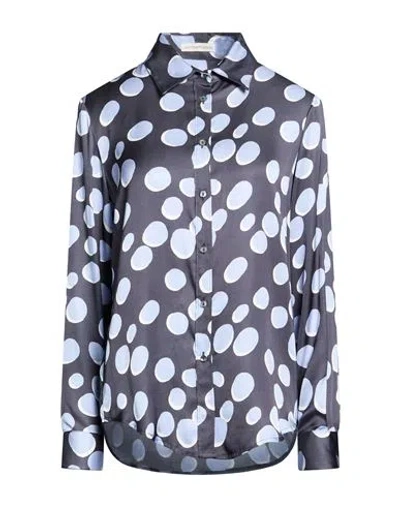Camicettasnob Woman Shirt Navy Size 10 Viscose In Blue