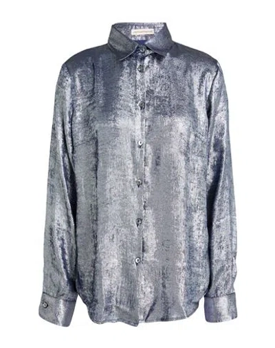Camicettasnob Woman Shirt Navy Size 2 Polyester In Blue
