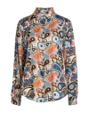 Camicettasnob Woman Shirt Orange Size 10 Viscose, Silk, Elastane In Multi