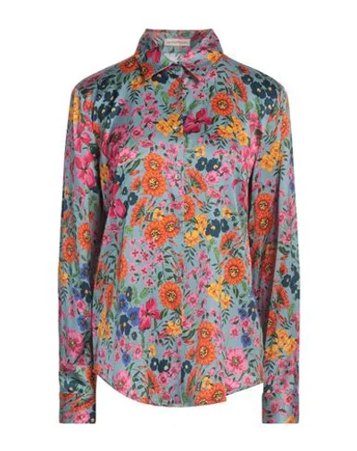 Camicettasnob Woman Shirt Pastel Blue Size 10 Viscose, Elastane