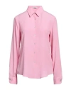 Camicettasnob Woman Shirt Pink Size 8 Acetate, Silk In Pink