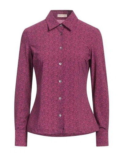 Camicettasnob Woman Shirt Plum Size 10 Polyamide, Elastane In Purple
