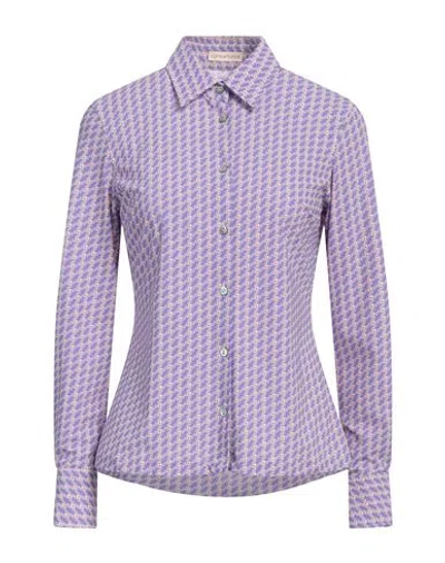 Camicettasnob Woman Shirt Purple Size 6 Polyamide, Elastane