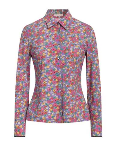 Camicettasnob Woman Shirt Purple Size 12 Polyamide, Elastane