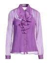 Camicettasnob Woman Shirt Mauve Size 10 Silk In Purple