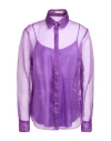 Camicettasnob Woman Shirt Purple Size 8 Silk