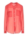 Camicettasnob Woman Shirt Tomato Red Size 8 Cotton, Silk