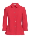 Camicettasnob Woman Shirt Red Size 12 Polyamide, Elastane In Red