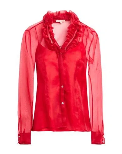 Camicettasnob Woman Shirt Red Size 8 Silk
