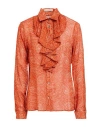 Camicettasnob Woman Shirt Rust Size 10 Viscose In Red