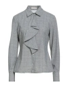 Camicettasnob Woman Shirt Sage Green Size 6 Polyamide, Elastane In Gray