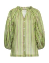 Camicettasnob Woman Shirt Sage Green Size 12 Cotton In Sage Green