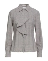 Camicettasnob Woman Shirt Sand Size 8 Polyamide, Elastane In Gray