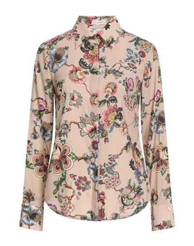 Camicettasnob Woman Shirt Sand Size 8 Viscose, Silk, Elastane In Multi