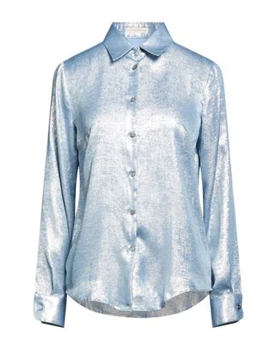 Camicettasnob Woman Shirt Slate Blue Size 14 Polyester