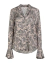 Camicettasnob Woman Shirt Taupe Size 6 Viscose In Gray