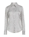 Camicettasnob Woman Shirt White Size 10 Viscose, Silk, Elastane In Multi