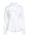 Camicettasnob Woman Shirt White Size 6 Cotton, Polyamide, Elastane