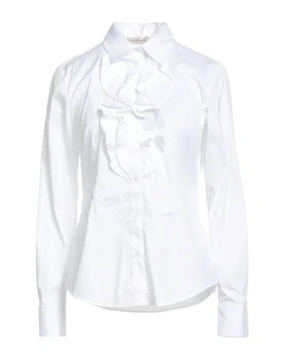 Camicettasnob Woman Shirt White Size 6 Cotton, Polyamide, Elastane